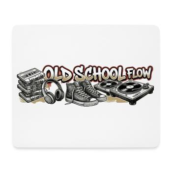 Motif rétro hip-hop Old School Flow - Tapis de souris (format paysage) - blanc - Devant