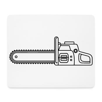 chainsaw - Mouse Pad (horizontal) - white - Front