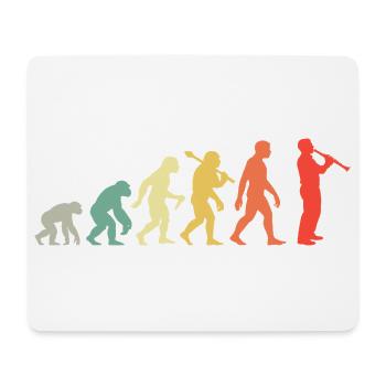 Klarinette Evolution für Klarinettisten Musiker - Mousepad (Querformat) - Weiß - Vorne
