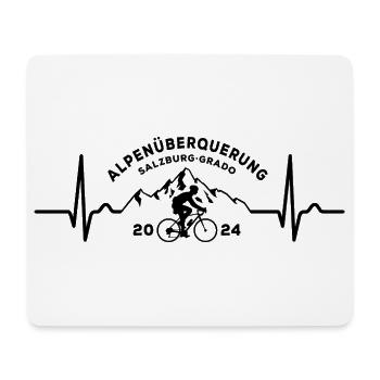 Alpenüberquerung Alpen 2024 Salzburg Grado - Mousepad (Querformat) - Weiß - Vorne