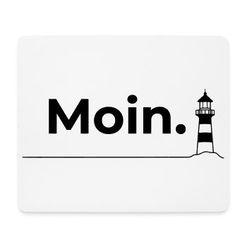 Moin Leuchtturm – Minimalistisches Nordsee Design - Mousepad (Querformat) - Weiß - Vorne