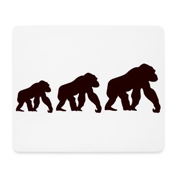 Affen Trio Silhouette - Mousepad (Querformat) - Weiß - Vorne