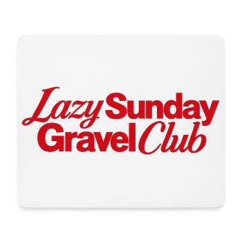 Lazy Sunday Gravel Club Logo - Mousepad (Querformat) - Weiß - Vorne