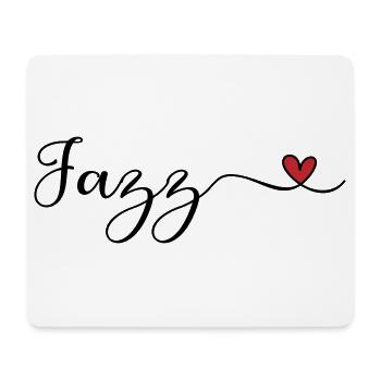 Jazz Heart Typografie - Mousepad (Querformat) - Weiß - Vorne