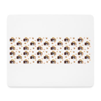 Katzenherzen Muster - Mousepad (Querformat) - Weiß - Vorne