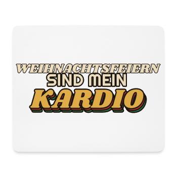 Weihnachtsfeiern sind mein Kardio - Gastro - Mousepad (Querformat) - Weiß - Vorne