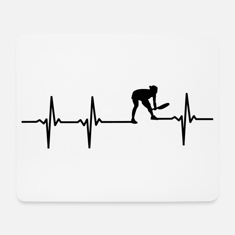 Tennis EKG - Mousepad (Querformat) - Weiß
