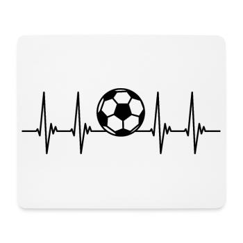 soccer ekg, pulse, heartbeat, soccer player, sport - Mouse Pad (horizontal) - white - Front