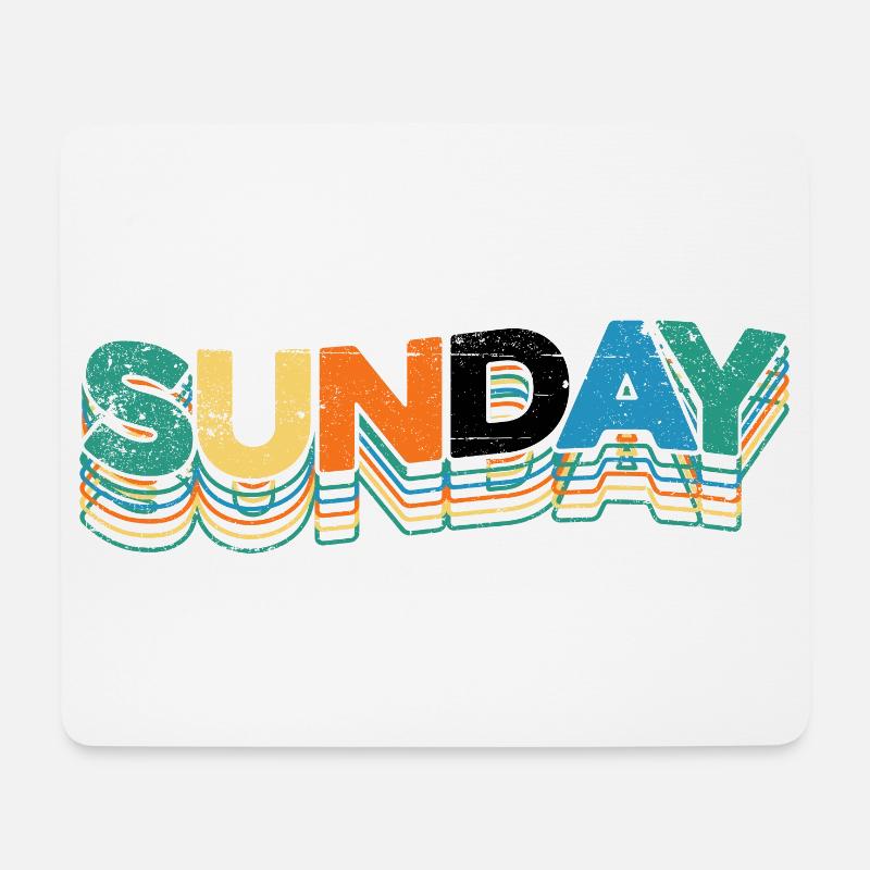 Sonntag - Mousepad (Querformat) - Weiß