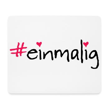 #einmalig - Mousepad (Querformat) - Weiß - Vorne