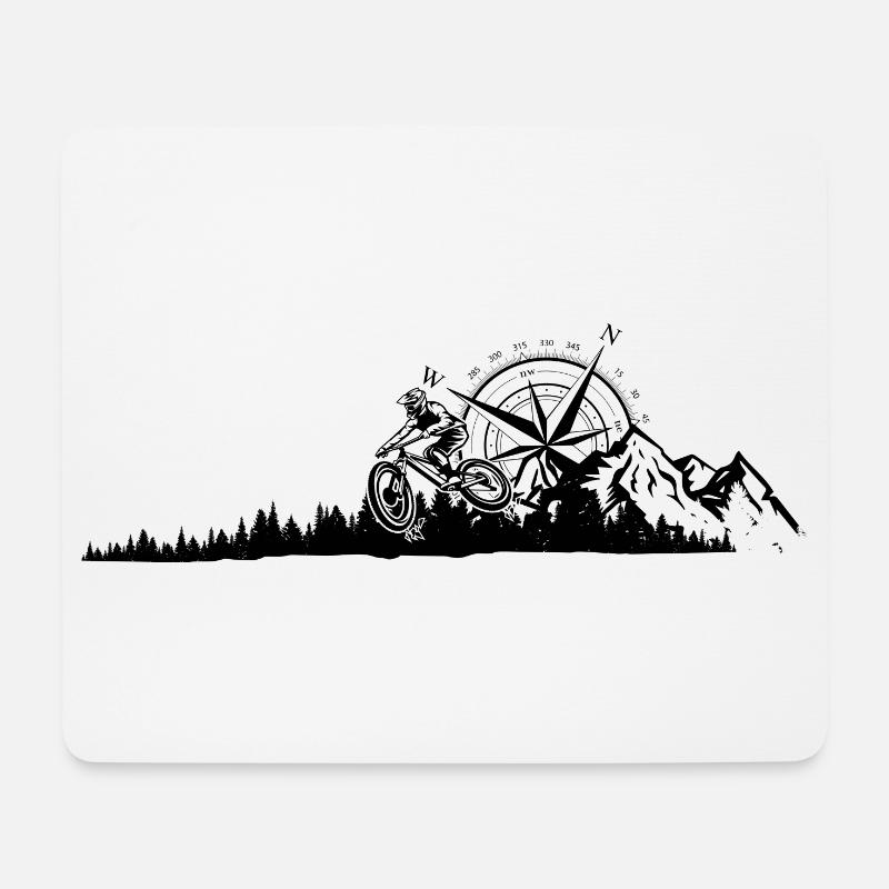 VTT - Tapis de souris (format paysage) - blanc