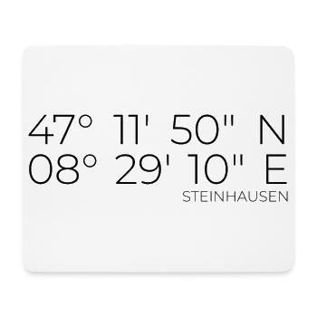 Coordonnées Steinhausen Canton de Zoug - Tapis de souris (format paysage) - blanc - Devant