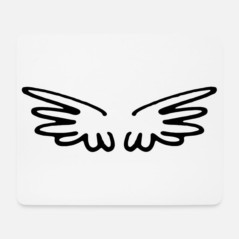 Flügel - Mousepad (Querformat) - Weiß