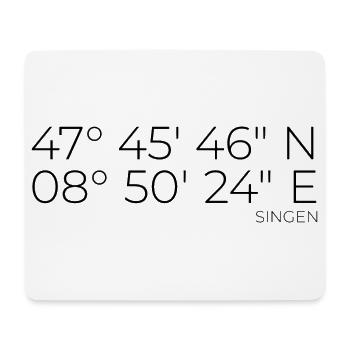 Coordinates Singing - Mouse Pad (horizontal) - white - Front