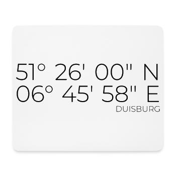 Coordonnées Duisbourg - Tapis de souris (format paysage) - blanc - Devant