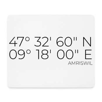 Koordinaten Amriswil Schweiz - Mousepad (Querformat) - Weiß - Vorne