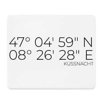 Coordinates Küssnacht Schwyz - Mouse Pad (horizontal) - white - Front