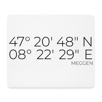 Koordinaten Meggen Luzern Schweiz - Mousepad (Querformat) - Weiß - Vorne