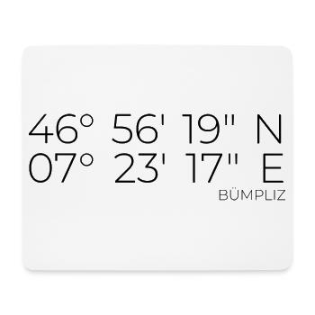 Coordinates: Bümpliz, Bern, Switzerland - Mouse Pad (horizontal) - white - Front