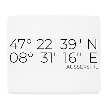 Koordinaten Aussersihl Kreis 4 Zürich - Mousepad (Querformat) - Weiß - Vorne
