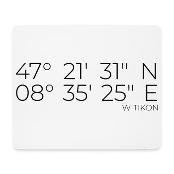 Coordinates Witikon Kreis 7 Zurich - Mouse Pad (horizontal) - white - Front