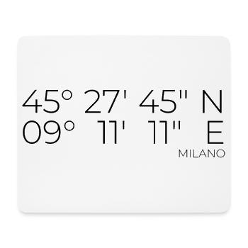 coordinates Milano, Italy - Mouse Pad (horizontal) - white - Front