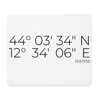 coordinates Rimini, Italy - Mouse Pad (horizontal) - white - Front