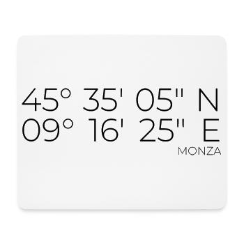 Koordinaten Monza Italien - Mousepad (Querformat) - Weiß - Vorne