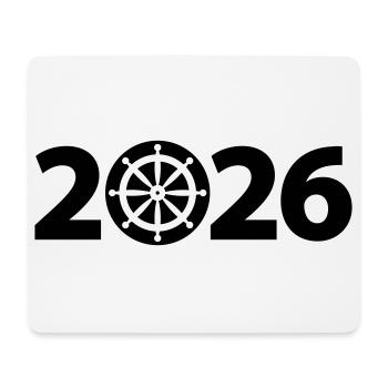 Seefahrt 2026, Bootfahren 2026, Kapitän 2026 - Mousepad (Querformat) - Weiß - Vorne