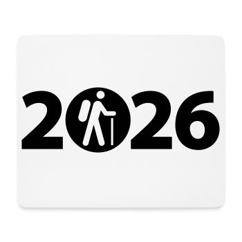 Wandern 2026, Camino, Pilgern, Jakobsweg - Mousepad (Querformat) - Weiß - Vorne