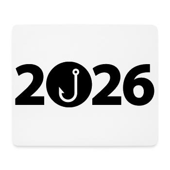 Fisherman 2026, Angler 2026, Fishhook 2026 - Mouse Pad (horizontal) - white - Front