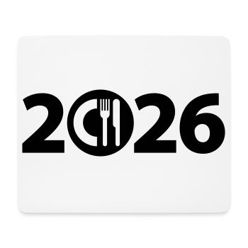 Chef 2026, Chef 2026, Restaurant 2026 - Tapis de souris (format paysage) - blanc - Devant