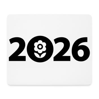 Jardinier 2026, Jardin 2026, Fleuriste 2026 - Tapis de souris (format paysage) - blanc - Devant