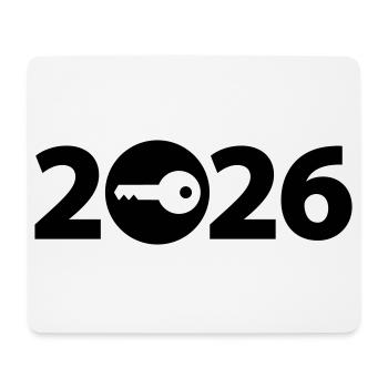 Client 2026, serrurier 2026 - Tapis de souris (format paysage) - blanc - Devant