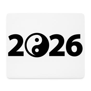 Ying Yang 2026, Harmony 2026, Yoga Symbol 2026 - Mouse Pad (horizontal) - white - Front
