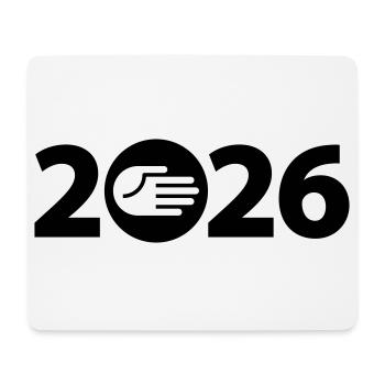 Bonjour, amitié 2026 - Tapis de souris (format paysage) - blanc - Devant