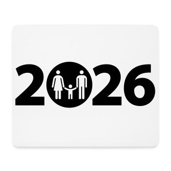 Family 2026, Family celebration 2026, Birth 2026 - Mouse Pad (horizontal) - white - Front