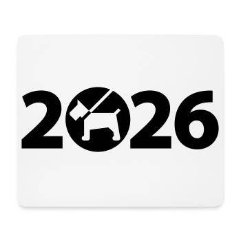 Chien 2026, Animal de compagnie 2026, Refuge 2026 - Tapis de souris (format paysage) - blanc - Devant