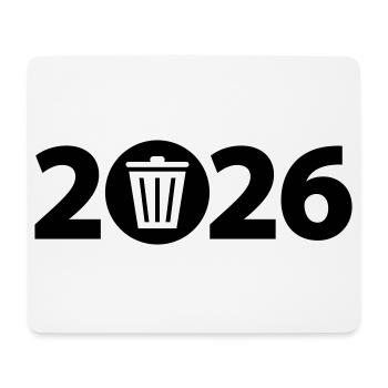 Trash 2026, Abfall 2026, Dreck 2026 - Mousepad (Querformat) - Weiß - Vorne