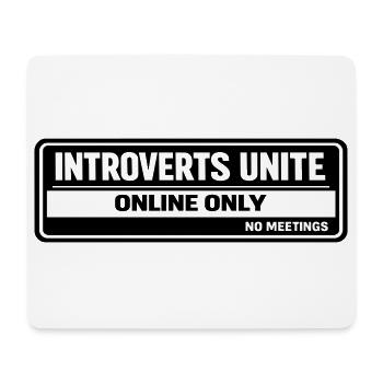 introverts - Mouse Pad (horizontal) - white - Front
