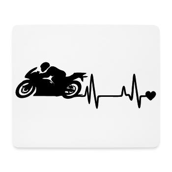 motorcycle - Mouse Pad (horizontal) - white - Front