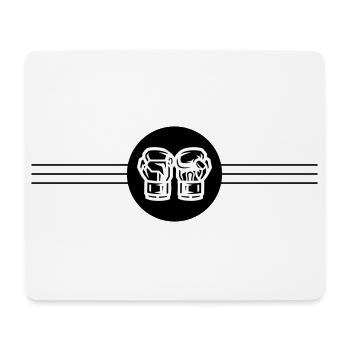 Icône des gants de boxe - Tapis de souris (format paysage) - blanc - Devant