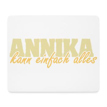 Spruch Annika - Mousepad (Querformat) - Weiß - Vorne