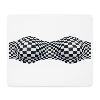 Folded Checkered Patterns - Mouse Pad (horizontal) - white - Front