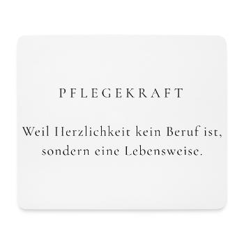Pflegekraft Shirt – Herzlichkeit Lebensweise – Ge1 - Mousepad (Querformat) - Weiß - Vorne