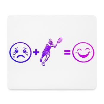 Geschenkidee für einen Tennis mit Tennis - Mousepad (Querformat) - Weiß - Vorne