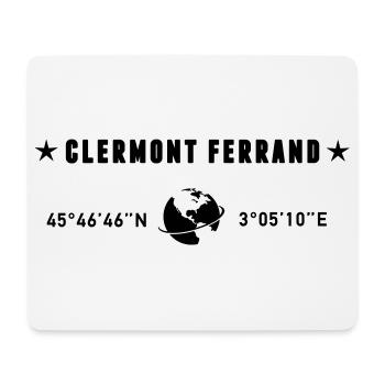 Clermont Ferrand France Coordonnées Globe - Tapis de souris (format paysage) - blanc - Devant