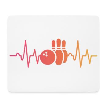 Bowling Sunset Heartbeat Bowler - Mouse Pad (horizontal) - white - Front