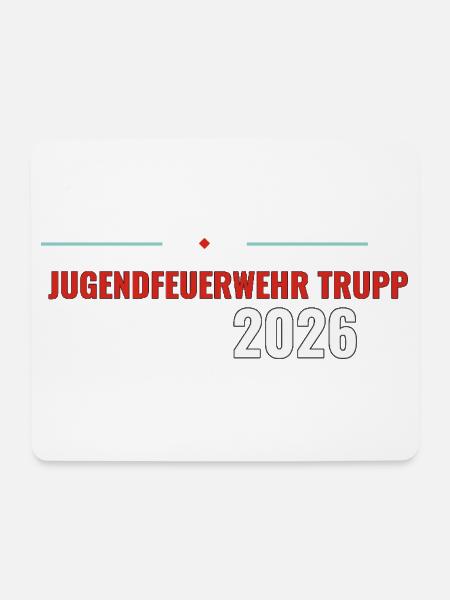 Willkommens-Shirt Jugendfeuerwehr Trupp 2026 - Mousepad (Querformat) - Weiß