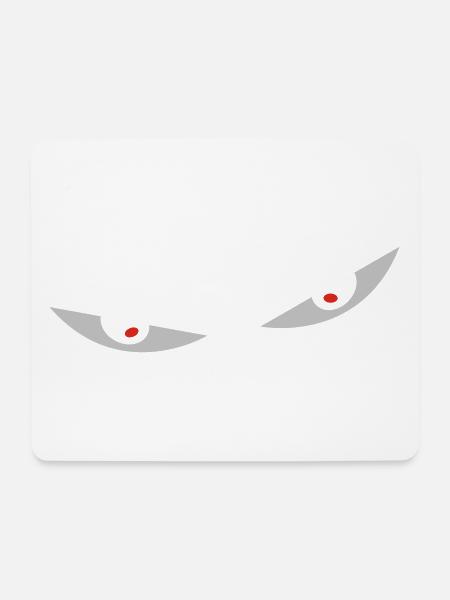 comic eyes augen - Mousepad (Querformat) - Weiß